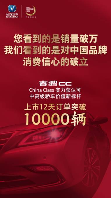 B级车市场搅局者 睿骋CC上市12天订单破万
