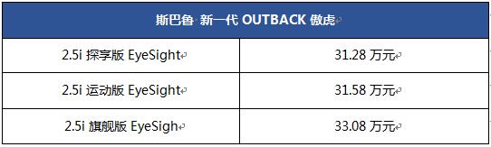 斯巴鲁“进口新驾感SUV”新一代OUTBACK傲虎从容驾临