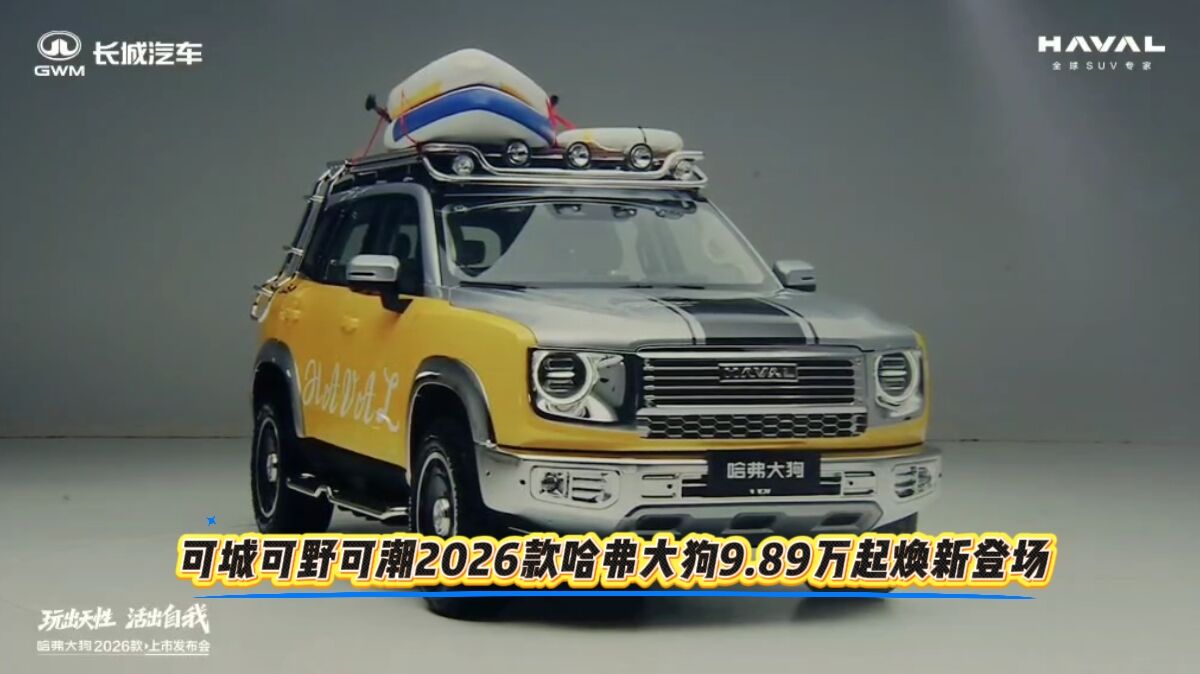 可城可野可潮，2026款哈弗大狗9.89万起焕新登场